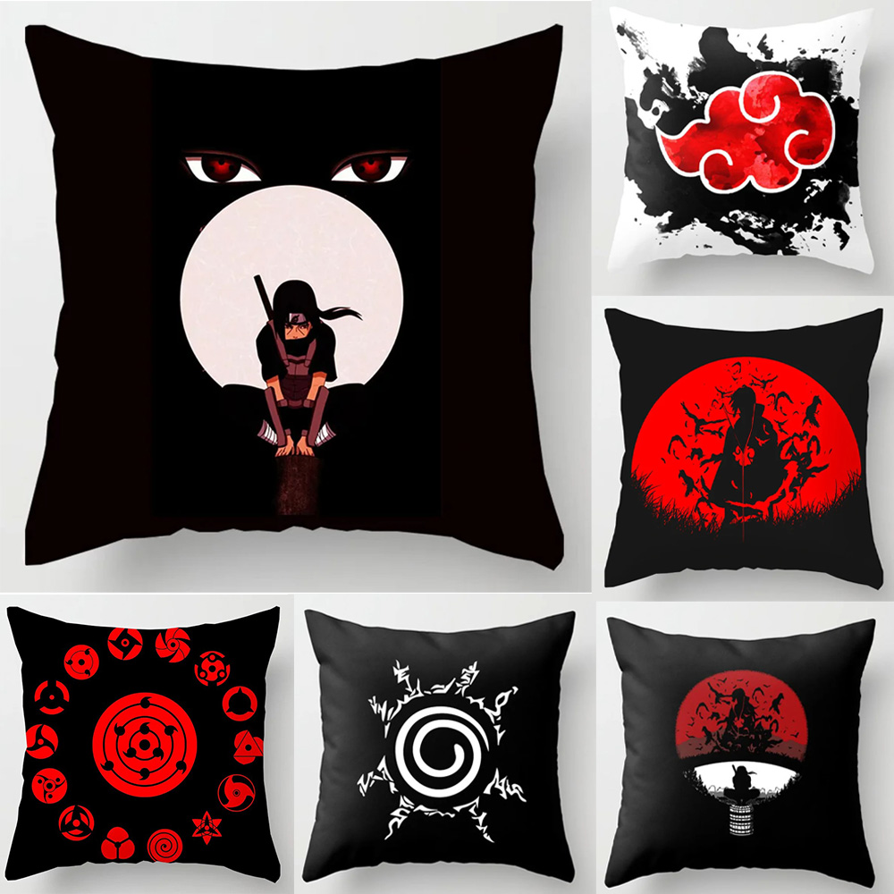 Rare Anime Merchandise - Anime Naruto Baskılı Yastık Kılıfı Kırmızı