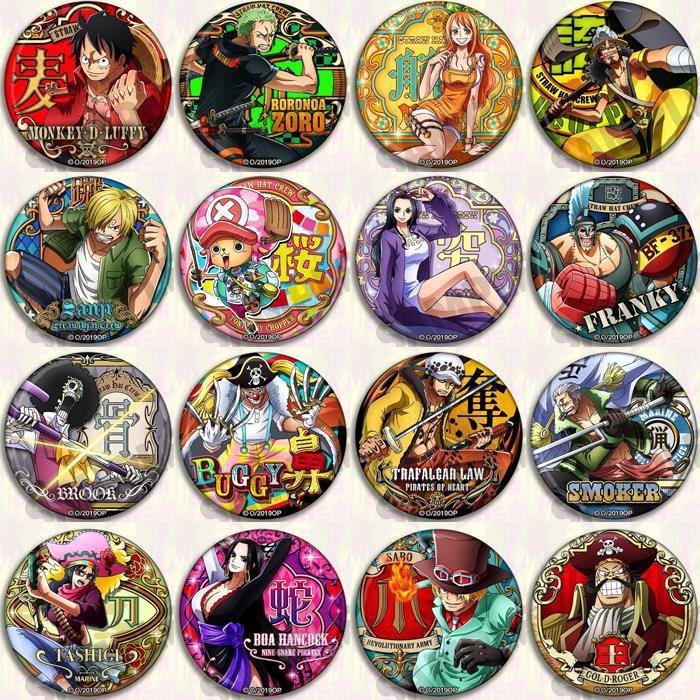 Zoro Anime Merchandise - Tek Parça Anime Rozet Pin Seti