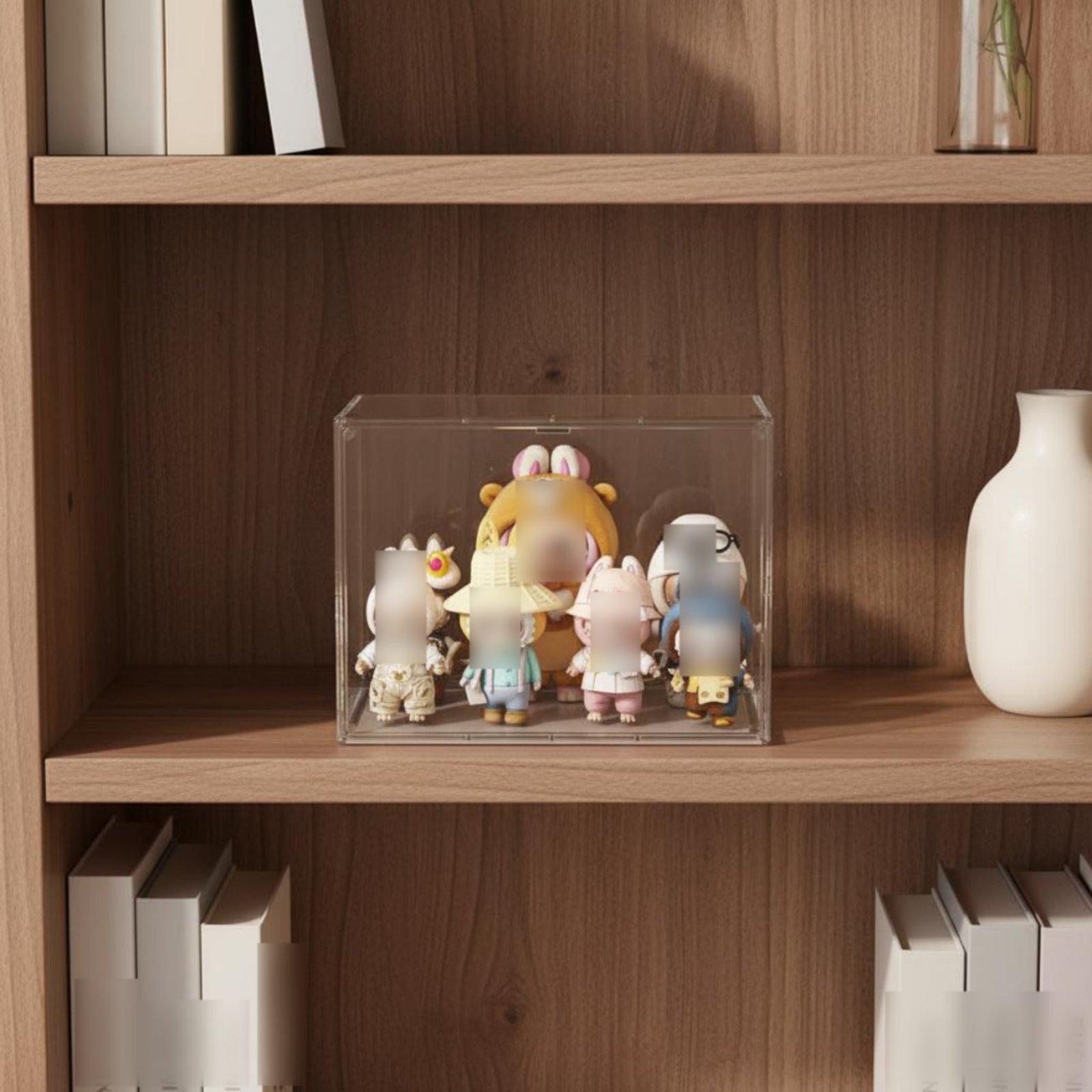 Figure Display Box - Büyük Akrilik Görünümlü, Çıkarılabilir Bölmeli, İstiflenebilir