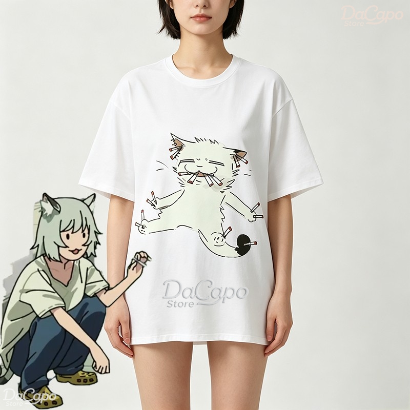 Chainsmoker Kedi Yaniko Satou  - Anime Merchandise Shirt incelemesi ve fiyatı